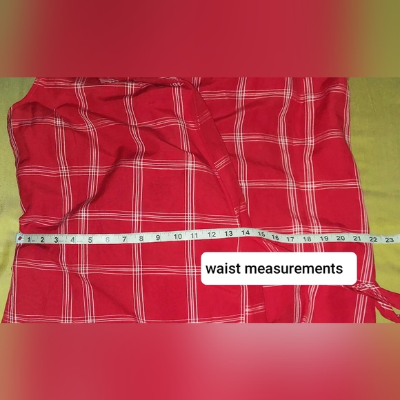 Evan Picone red linen blend wrap dress size 16 - Picture 8 of 10